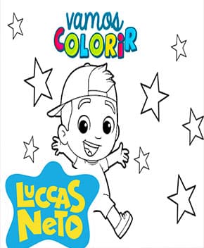 Colorindo LUCCAS NETO os aventureiros desenho de pintar Desenho infantil  para criança em portugues 